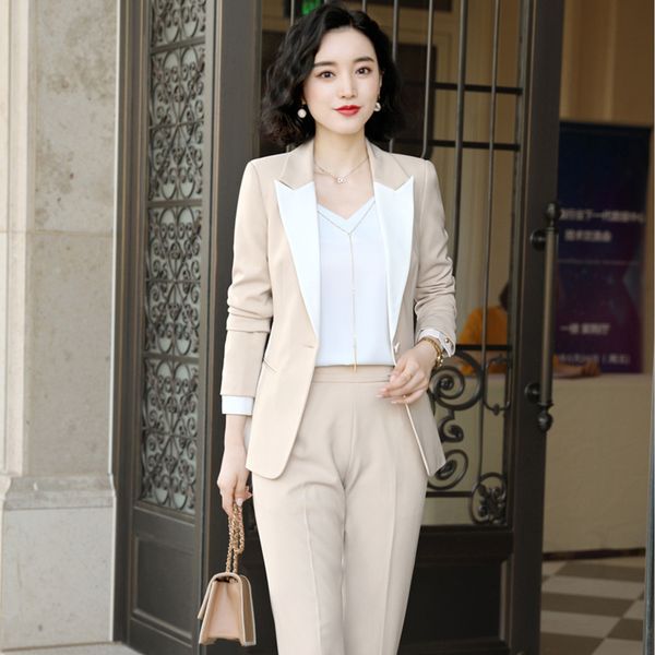 high-end fashion suit suit woman office overalls new fashion temperament college students professional interview uniform, White;black
high-end fashion suit suit woman office overalls new fashion temperament college students professional interview uniform, White;black