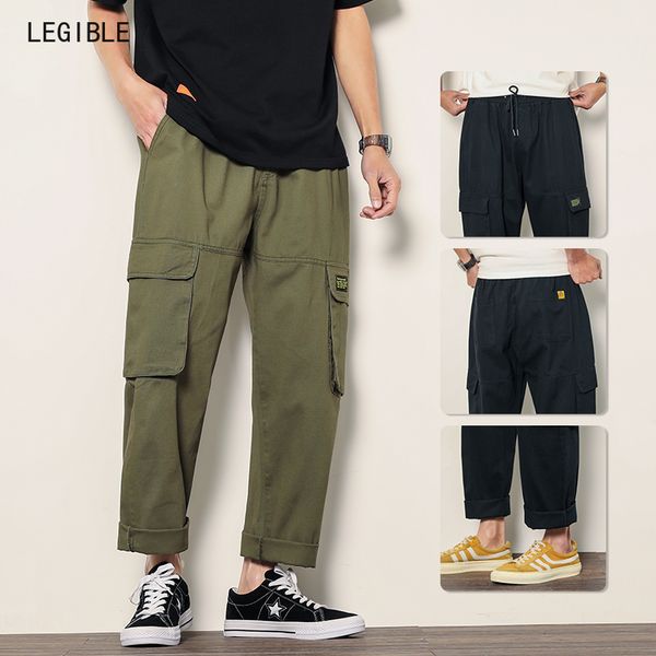 legible spring autumn cargo pants mens pockets joggers mens hiphop casual loose solid pants male japanese sweatpants men, Black
legible spring autumn cargo pants mens pockets joggers mens hiphop casual loose solid pants male japanese sweatpants men, Black