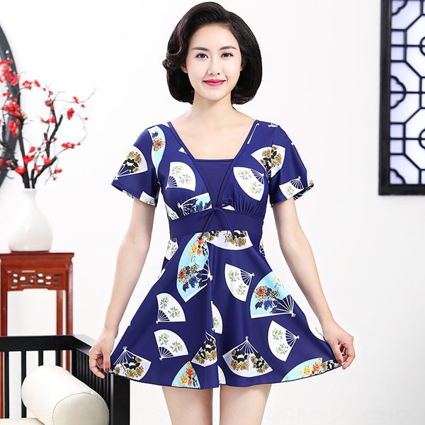 lklev female dress 2019 one-piece skirt enlarged mother swimsuit middle-aged and elderly spring conservative color short-sleeved swimsu, White;black
lklev female dress 2019 one-piece skirt enlarged mother swimsuit middle-aged and elderly spring conservative color short-sleeved swimsu, White;black