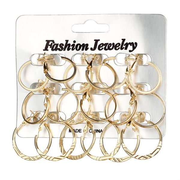 fxm fashion 9 pairs/lot oversize hoop earrings set gold color round circle women's earrings 2020 est jewelry, Golden;silver
fxm fashion 9 pairs/lot oversize hoop earrings set gold color round circle women's earrings 2020 est jewelry, Golden;silver