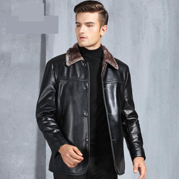 new men imitation leather jacket autumn winter velvet coat casual turn-down collar single breasted thick plus size m-4xl, Black
new men imitation leather jacket autumn winter velvet coat casual turn-down collar single breasted thick plus size m-4xl, Black