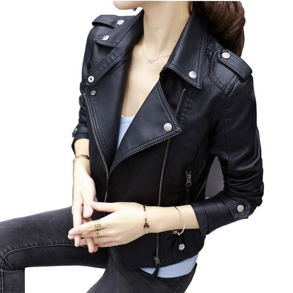 fashion leather jackets women rivet zipper motorcycle faux soft leather coat paragraph lapel pu jacket outerwear fit, Black;brown
fashion leather jackets women rivet zipper motorcycle faux soft leather coat paragraph lapel pu jacket outerwear fit, Black;brown