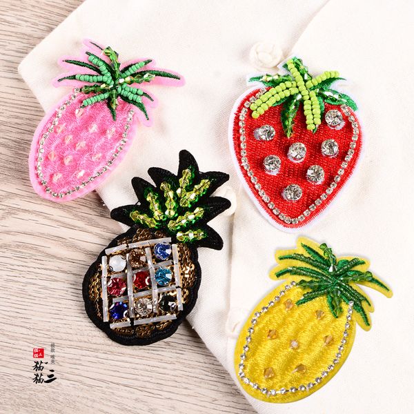 gugutree beaded embroidery pineapple strawberry patch animal cartoon patches badges applique patches for clothing sk-82, Black
gugutree beaded embroidery pineapple strawberry patch animal cartoon patches badges applique patches for clothing sk-82, Black