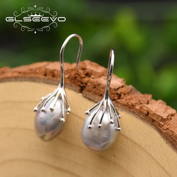 glseevo natural fresh water baroque gray pearl earrings for women 925 sterling silver drop earrings luxury jewelry ge0335b cx200624, Golden
glseevo natural fresh water baroque gray pearl earrings for women 925 sterling silver drop earrings luxury jewelry ge0335b cx200624, Golden