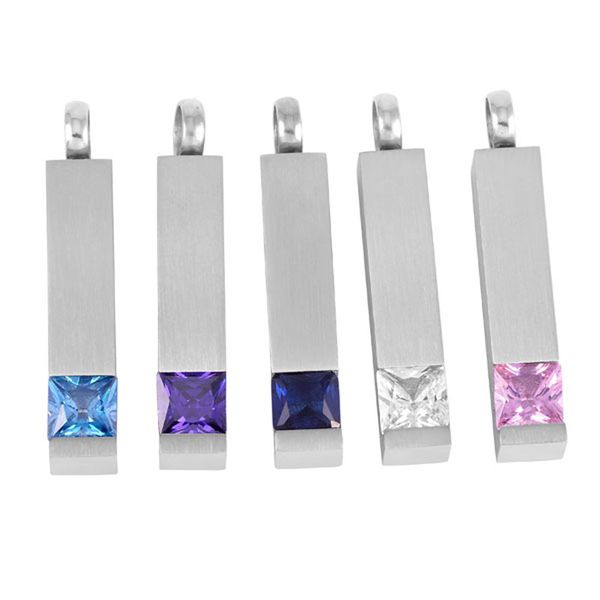 z8094 stainless steel blank engravable bar with cz stone cremation urn pendant memorial ashes holder perfume bottles necklace, Silver
z8094 stainless steel blank engravable bar with cz stone cremation urn pendant memorial ashes holder perfume bottles necklace, Silver
