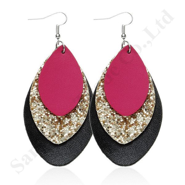 women pu leather glitter oval earrings sequined multilayer teardrop earrings leopard dangle earrings trendy big earbob party jewelry a112801, Silver
women pu leather glitter oval earrings sequined multilayer teardrop earrings leopard dangle earrings trendy big earbob party jewelry a112801, Silver