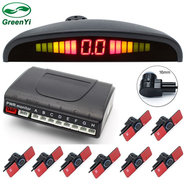 greenyi 16mm original flat parking sensor, car led parking sensor front rear 8 sensors for all cars reverse radar monitor system
greenyi 16mm original flat parking sensor, car led parking sensor front rear 8 sensors for all cars reverse radar monitor system