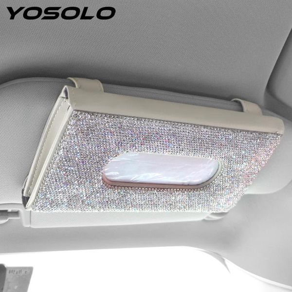 yosolo car styling pu leather crystals rhinestone car visor tissue holder tissue box paper towel cover case
yosolo car styling pu leather crystals rhinestone car visor tissue holder tissue box paper towel cover case