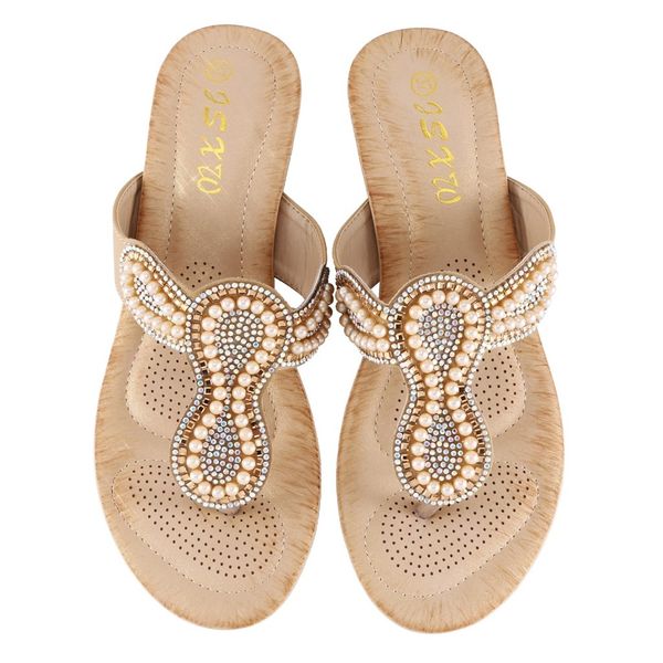 fashion women's slipper women lady bohemia bling crystal flat flip flop t-type string bead shoes summer shoes, Black
fashion women's slipper women lady bohemia bling crystal flat flip flop t-type string bead shoes summer shoes, Black