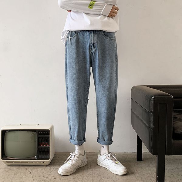 2020 main men's casual loose straight jeans homme male ankle length cowboy pantalones solid color blue big size s-2xl
2020 main men's casual loose straight jeans homme male ankle length cowboy pantalones solid color blue big size s-2xl
