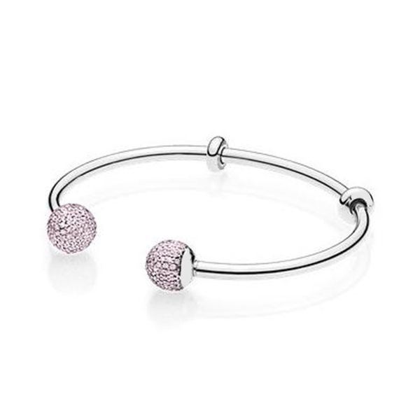 new 100% 925 sterling silver 596438pcz moments silver open bangle with pave caps pink fit diy charm women original fashion jewelry gift, Golden;silver
new 100% 925 sterling silver 596438pcz moments silver open bangle with pave caps pink fit diy charm women original fashion jewelry gift, Golden;silver