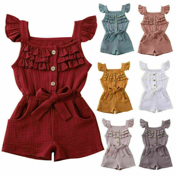 jumpsuits citgeesummer solid infant kids baby girls clothes linen romper jumpsuit sleeveless casual outfits, Blue
jumpsuits citgeesummer solid infant kids baby girls clothes linen romper jumpsuit sleeveless casual outfits, Blue