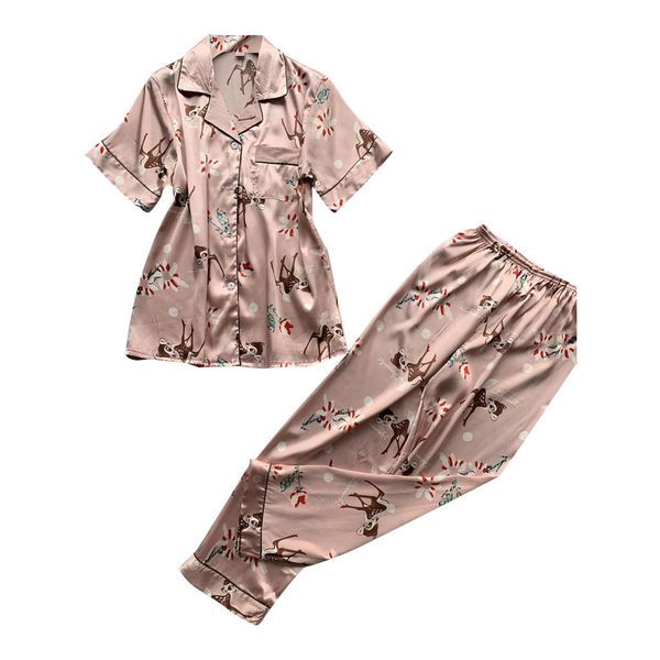 2019 new arrivals women summer simulation printing pajama sets satin silk lingerie short sleepwear pyjamas femme, Blue;gray
2019 new arrivals women summer simulation printing pajama sets satin silk lingerie short sleepwear pyjamas femme, Blue;gray