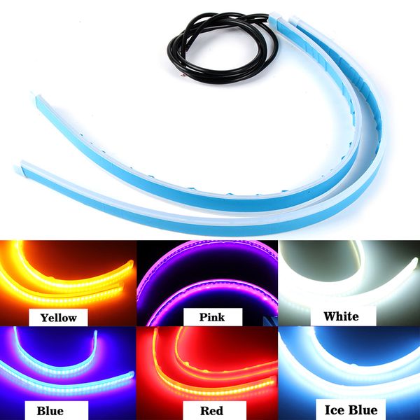 2pc flowing cars drl led daytime running lights turn signal guide brake eyebrow light bulbs strip for auto headlight accessories 
2pc flowing cars drl led daytime running lights turn signal guide brake eyebrow light bulbs strip for auto headlight accessories