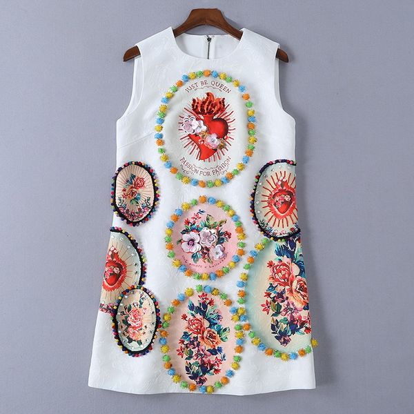 european and american women's dress 2019 spring new style sleeveless the bulb nail bead printed jacquard fashion vest dress, Black;gray
european and american women's dress 2019 spring new style sleeveless the bulb nail bead printed jacquard fashion vest dress, Black;gray