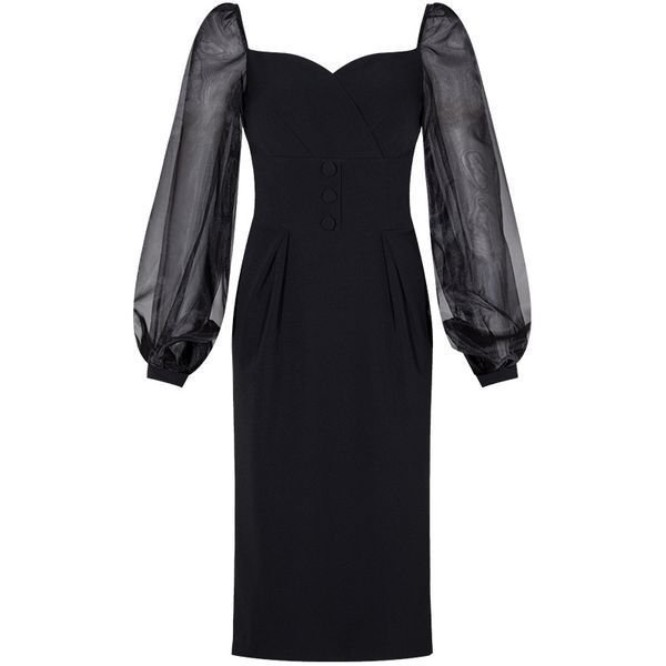 huayimengyi perspective mesh long lantern sleeve solid white/black dress square neck knee-length slim women party dresses, Black;gray
huayimengyi perspective mesh long lantern sleeve solid white/black dress square neck knee-length slim women party dresses, Black;gray