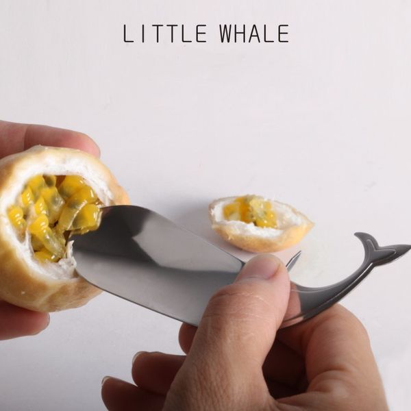 small spoon passion fruit spoon stainless steel 304 animal spoon creative whale design with sharp cutter
small spoon passion fruit spoon stainless steel 304 animal spoon creative whale design with sharp cutter