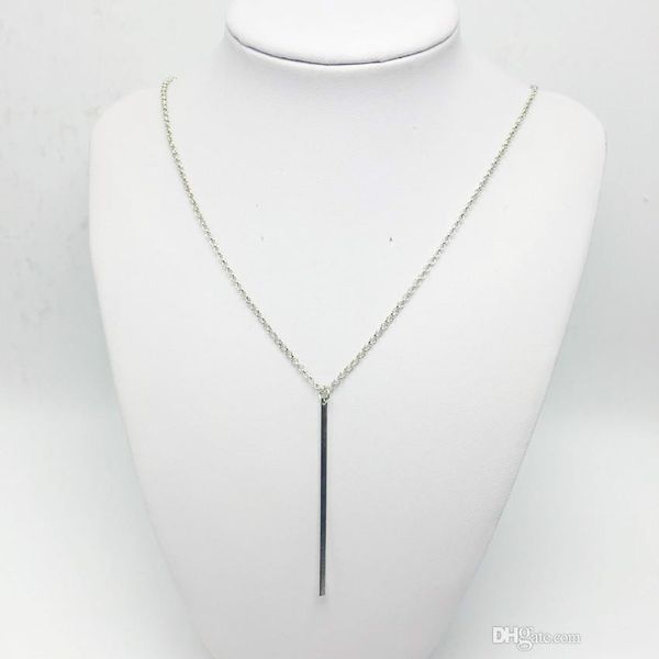 fashion jewelry simple sliver gold plated chain long necklace lariat charm bar necklaces&pendant necklace for women gift, Silver
fashion jewelry simple sliver gold plated chain long necklace lariat charm bar necklaces&pendant necklace for women gift, Silver