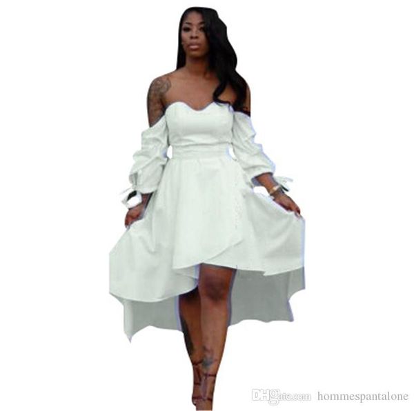 summer pure color female dresses fashion designer strapless women hilo dress ladies panelled lantern sleeve apparel, White;black
summer pure color female dresses fashion designer strapless women hilo dress ladies panelled lantern sleeve apparel, White;black