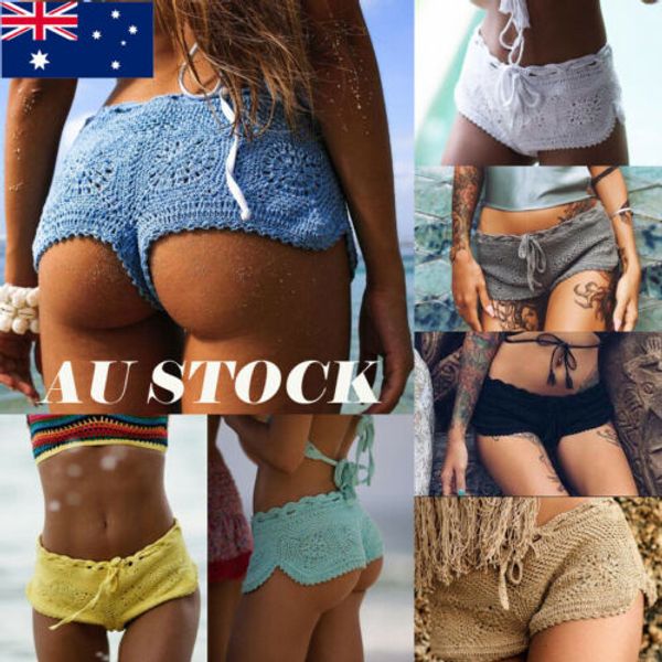 women crochet bikini bottom boho lace up swimwear handmade solid swimsuit knitting hollow out shorts 2019 new, White;black
women crochet bikini bottom boho lace up swimwear handmade solid swimsuit knitting hollow out shorts 2019 new, White;black