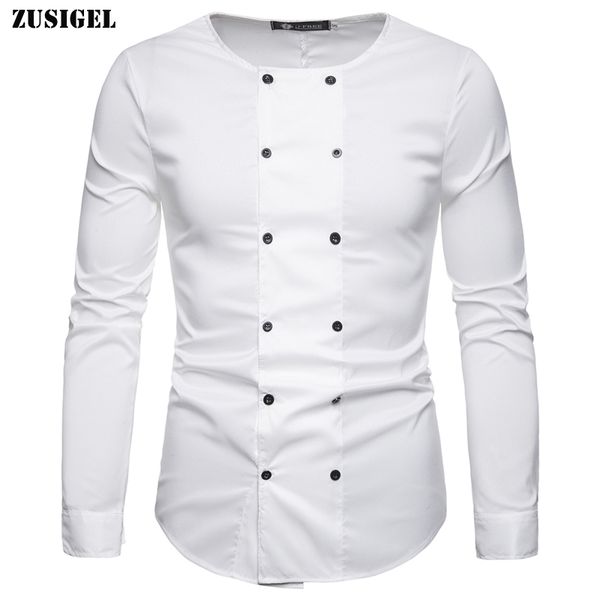 zusigel collar white shirt double breasted black shirt mandarin collar for men long sleeve slim fit muslim shirts men, White;black
zusigel collar white shirt double breasted black shirt mandarin collar for men long sleeve slim fit muslim shirts men, White;black