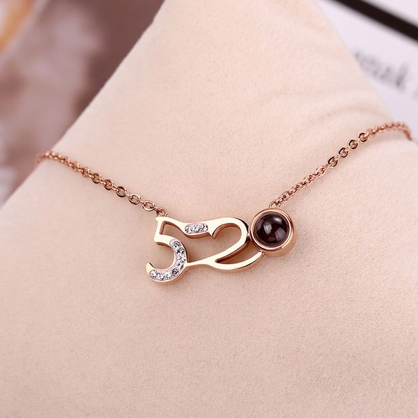 fashion jewelry necklace, rose gold necklace, 520 projection i love you titanium steel necklace, don't fade, not allergic, Silver
fashion jewelry necklace, rose gold necklace, 520 projection i love you titanium steel necklace, don't fade, not allergic, Silver