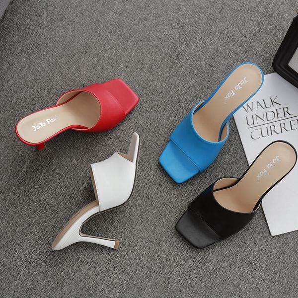 new 2020 summer women slipper square toe thin high heel ladies sandal mules elegant dress shoes slides, Black
new 2020 summer women slipper square toe thin high heel ladies sandal mules elegant dress shoes slides, Black