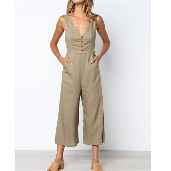 2019 new summer fashion women playsuit deep v neck button beach casual slim rompers elegant pockets party female jumpsuits, Black;white
2019 new summer fashion women playsuit deep v neck button beach casual slim rompers elegant pockets party female jumpsuits, Black;white