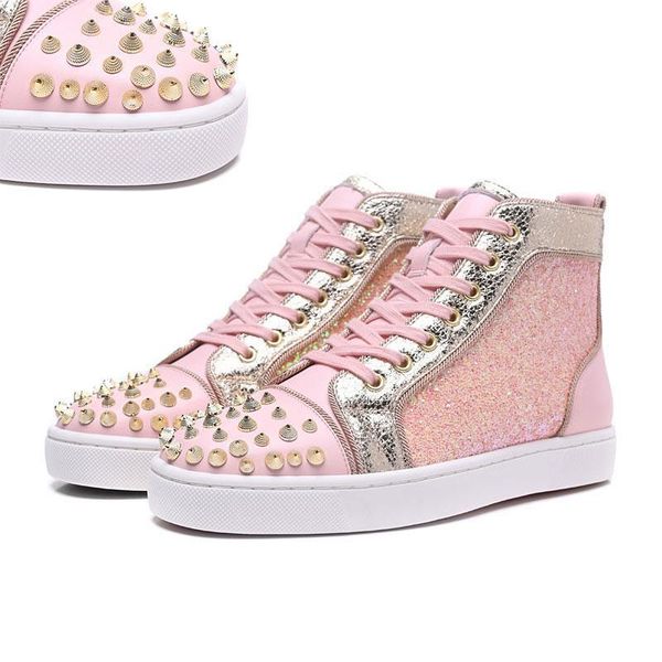 2019 r women red bottom glitter party genuine leather glittery bottom studded spikes flats shoes fashion luxury casual shoes l14, Black
2019 r women red bottom glitter party genuine leather glittery bottom studded spikes flats shoes fashion luxury casual shoes l14, Black