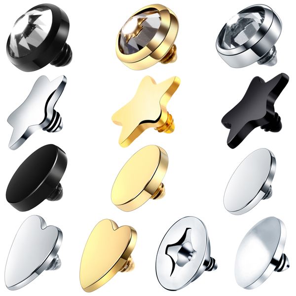 g23 grade titanium 4mm dermal anchor micro dermal drivers surface silver gold black heart star piercing body jewelry, Slivery;golden
g23 grade titanium 4mm dermal anchor micro dermal drivers surface silver gold black heart star piercing body jewelry, Slivery;golden