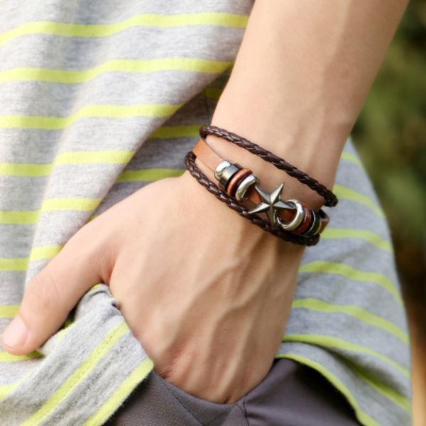 bracelet men custom id tag triple layers leather bracelets for men stainless steel bar engrave name inspiration pulseira, Black
bracelet men custom id tag triple layers leather bracelets for men stainless steel bar engrave name inspiration pulseira, Black