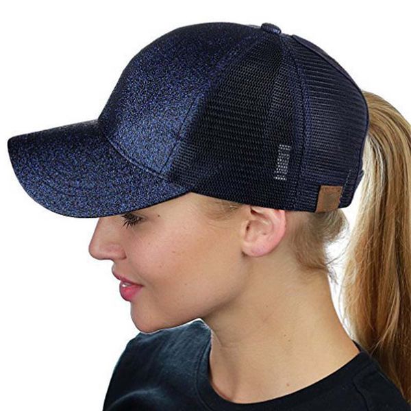 fashion 1pc women 2018 mesh hats shiny summer sequins fluorescence sun messy bun snapback baseball caps, Blue;gray
fashion 1pc women 2018 mesh hats shiny summer sequins fluorescence sun messy bun snapback baseball caps, Blue;gray