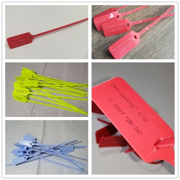 Off Shoe Zip Tie Red Black Font Blue Yellow Strap OW Tag Plastic Buckle Virgial Designer C.2017 C.2018
Off Shoe Zip Tie Red Black Font Blue Yellow Strap OW Tag Plastic Buckle Virgial Designer C.2017 C.2018
