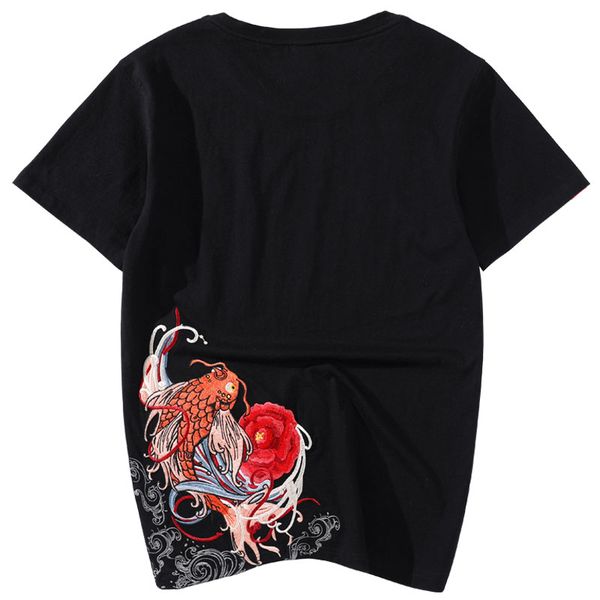 men embroidery t shirt chinese animal t shirt short sleeve cotton breathable fish summer tees street fashion clothes male, White;black
men embroidery t shirt chinese animal t shirt short sleeve cotton breathable fish summer tees street fashion clothes male, White;black