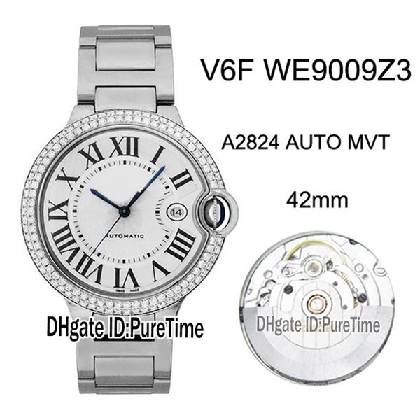 new v6f we9009z3 eta a2824 automatic mens watch diamond bezel white textured dial black roman markers steel bracelet edition puretime, Slivery;brown
new v6f we9009z3 eta a2824 automatic mens watch diamond bezel white textured dial black roman markers steel bracelet edition puretime, Slivery;brown
