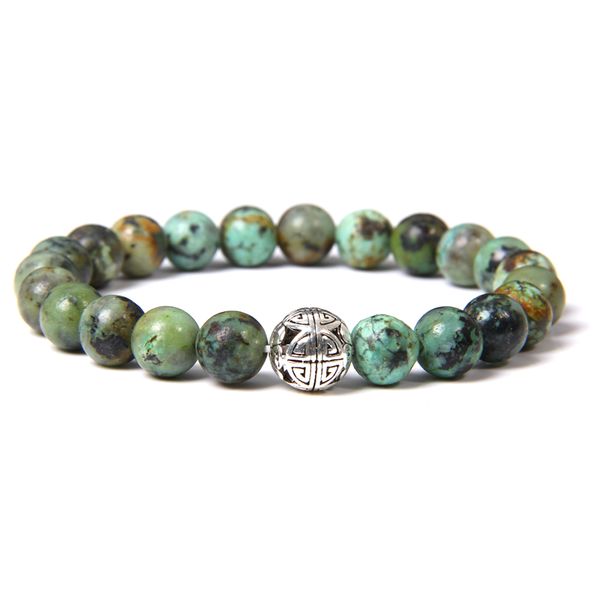 beaded, strands vintage 8mm green african turquoises beads bracelet fashion silver round ball charm energy for women men jewelry gift, Black
beaded, strands vintage 8mm green african turquoises beads bracelet fashion silver round ball charm energy for women men jewelry gift, Black