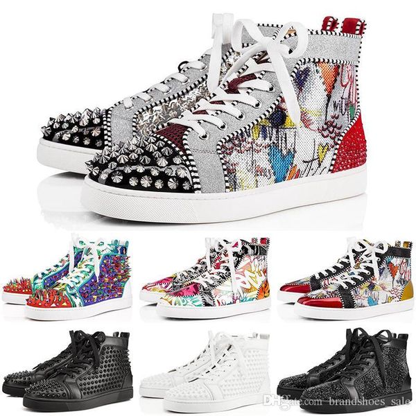 fashion designer luxury red bottoms shoes men women studded spikes platform sneakers vintage genuine leather casual rivet sneaker size 36-45, Black
fashion designer luxury red bottoms shoes men women studded spikes platform sneakers vintage genuine leather casual rivet sneaker size 36-45, Black