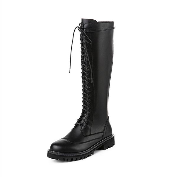 classic long boots night club shoes woman genuine leather low heels women knee high boots punk motorcycle size 41 42 43, Black
classic long boots night club shoes woman genuine leather low heels women knee high boots punk motorcycle size 41 42 43, Black