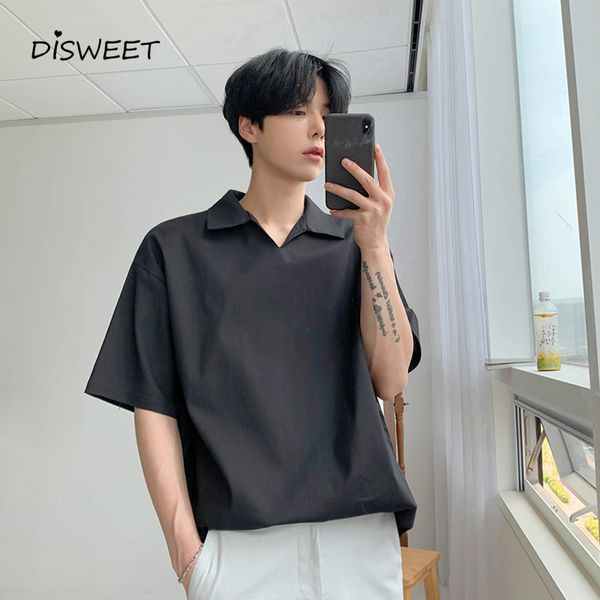 korean lapel solid shirt man fashionable loose short sleeve summer shirt men's simple slim black boy, White;black
korean lapel solid shirt man fashionable loose short sleeve summer shirt men's simple slim black boy, White;black