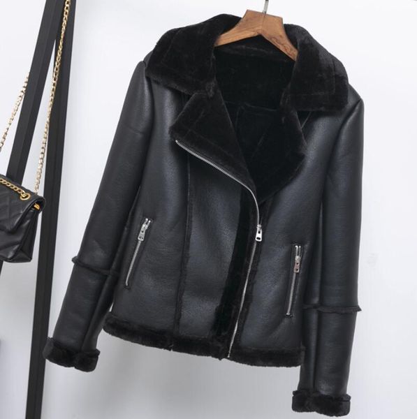 fur one pu leather clothing 2019 winter ladies warm leather jacket motorcycle jacket women's warm and cold winter wild coat, Black
fur one pu leather clothing 2019 winter ladies warm leather jacket motorcycle jacket women's warm and cold winter wild coat, Black