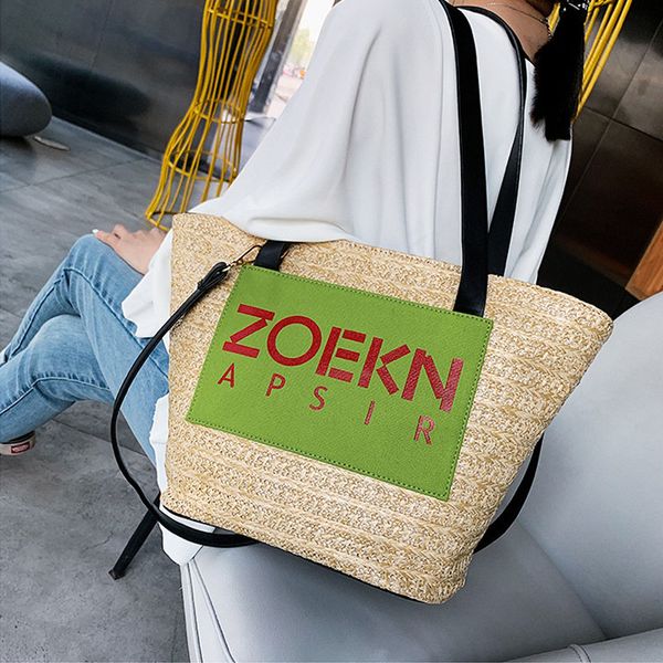 casual letter print rattan women shoulder bags wicker woven shoulder crossbody bags summer beach straw bag large capacity purse
casual letter print rattan women shoulder bags wicker woven shoulder crossbody bags summer beach straw bag large capacity purse