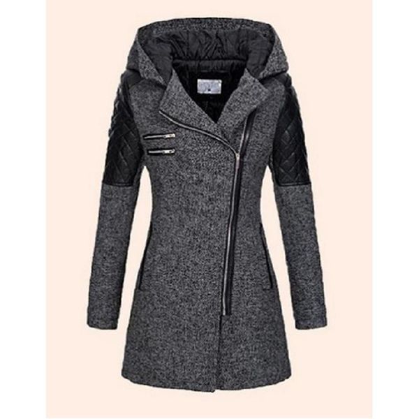fashion winter jacket women warm slim jacket hooded zipper coat thick splice overcoat outwear, Black
fashion winter jacket women warm slim jacket hooded zipper coat thick splice overcoat outwear, Black