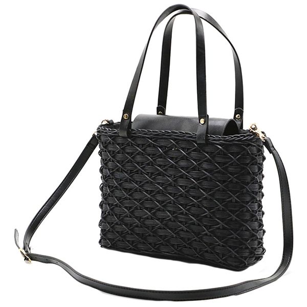 women bag natural rattan shoulder bag beach handbags weaving handmade crossbody bag(black
women bag natural rattan shoulder bag beach handbags weaving handmade crossbody bag(black