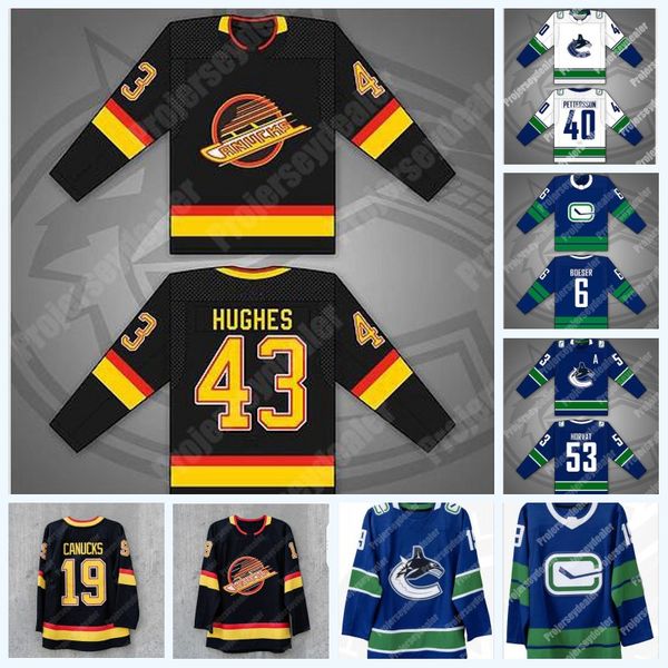 vancouver canucks 50th anniversary third jersey 6 brock boeser 53 bo horvat 40 elias pettersson 43 quinn hughes 26 antoine roussel, Black;red
vancouver canucks 50th anniversary third jersey 6 brock boeser 53 bo horvat 40 elias pettersson 43 quinn hughes 26 antoine roussel, Black;red