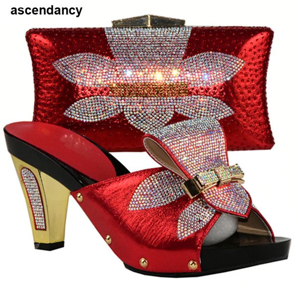 women shoes and bag set in italy red color italian shoes with matching bag set decorated with rhinestone nigerian wedding shoes, Black
women shoes and bag set in italy red color italian shoes with matching bag set decorated with rhinestone nigerian wedding shoes, Black