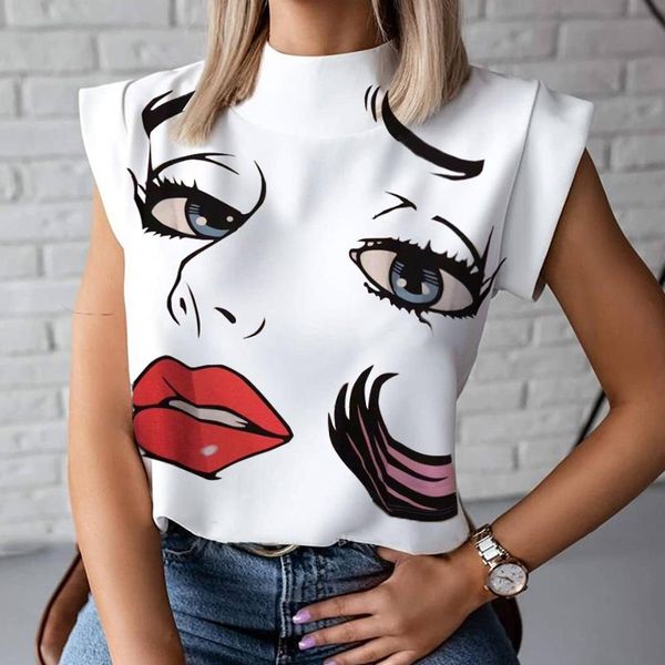 summer 2020 women's t-shirt with sleeveless cotton sheathing head, round neck and straight tube for fashionable people in foreign trade, White
summer 2020 women's t-shirt with sleeveless cotton sheathing head, round neck and straight tube for fashionable people in foreign trade, White