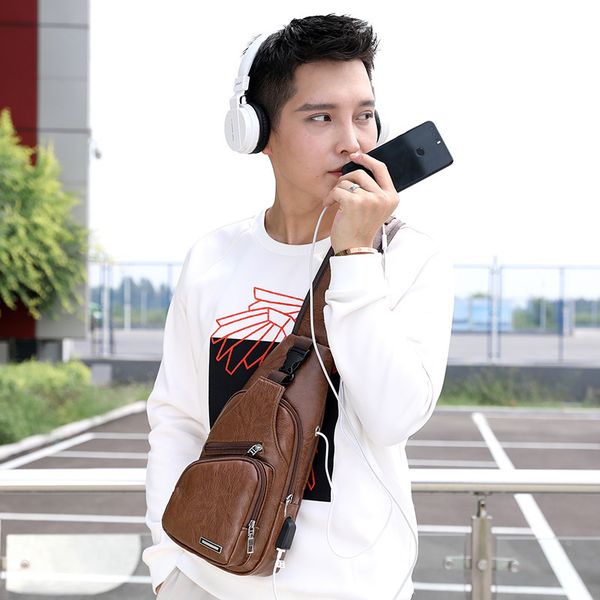 new usb men's breastpack portable charging leisure slant bag outdoor sports pu breastpack
new usb men's breastpack portable charging leisure slant bag outdoor sports pu breastpack