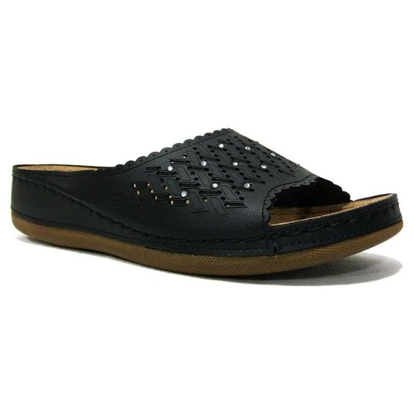 carlaverde 5970 black anatomical comfort women 's slippers carlaverde
