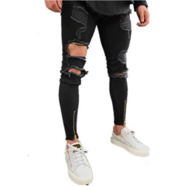 fashion men's jeans vintage skinny destroyed ripped jeans keen hole hip hop streetwear plus size o8r2, Blue
fashion men's jeans vintage skinny destroyed ripped jeans keen hole hip hop streetwear plus size o8r2, Blue