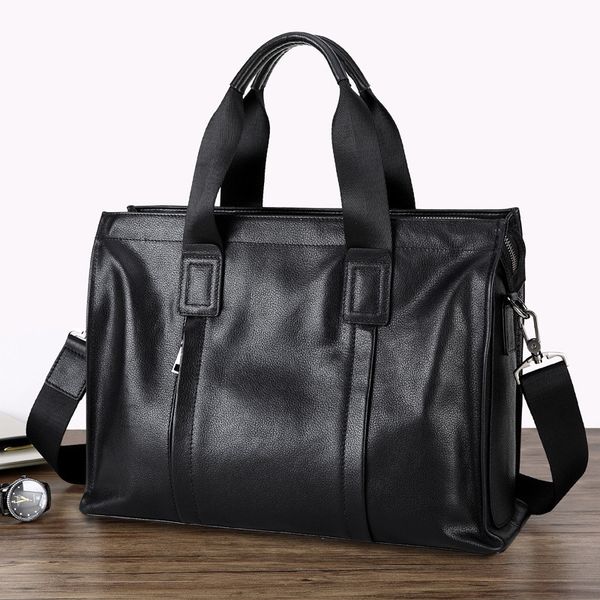 new designer brand genuine cow leather men's briefcase fashion solid color mens shoulder bag business lapbag
new designer brand genuine cow leather men's briefcase fashion solid color mens shoulder bag business lapbag